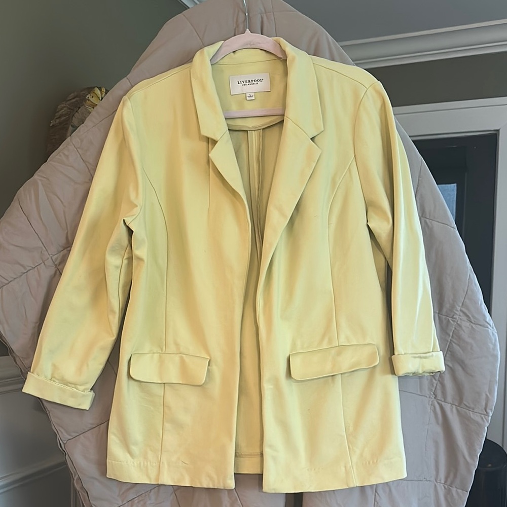 Liverpool Yellow Blazer Lightweight Suit Jacket